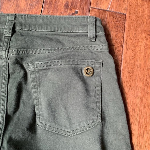 Michael Kors Womens Size 6 Green Mid Rise Izzy Skinny Stretch Jeans - Picture 7 of 7